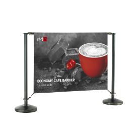 Economy Black Cafe Barrier - 1500mm - Main pic