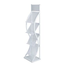 White - Wave Brochure Stands