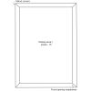 Silver Poster Frame 25mm dimension drawing for poster size