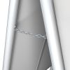 Chrome oval chain maintains optimum leg angle