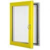 Yellow Poster Case Magnetic Backed Notice Boards