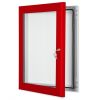 Red Poster Case Magnetic Backed Notice Boards