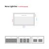 Menu Light Box - 4 x A4 Horizontal - Drawing Dimensions