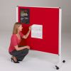 Height Adjustable Mobile Notice Boards - red