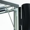 Hinged frame with stay for easy access