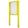 Yellow Freestanding Poster Case Notice Boards