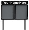 WeatherShield Header Sign Notice Board - Freestanding