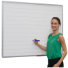 Whiteboard with printed Lines 75mm apart for help with writing