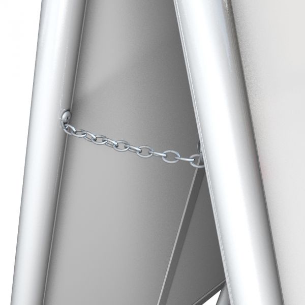 Chrome oval chain maintains optimum leg angle