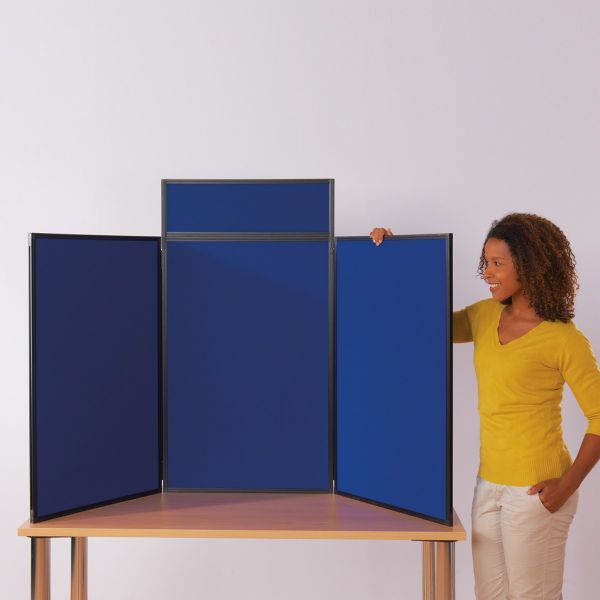 Tabletop Lightweight Folding Display Boards - In situ example