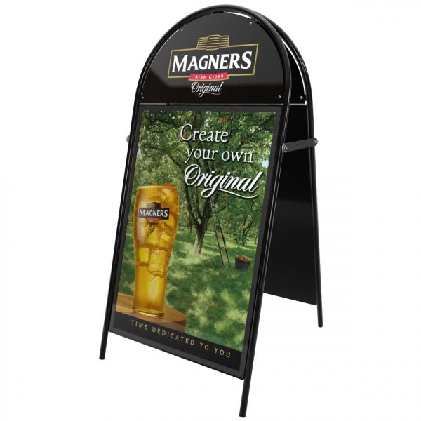 Booster A-Board Sign Black