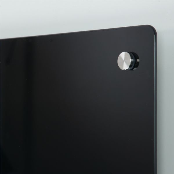 Coloured Glass Magnetic Whiteboards - Black - mini pic