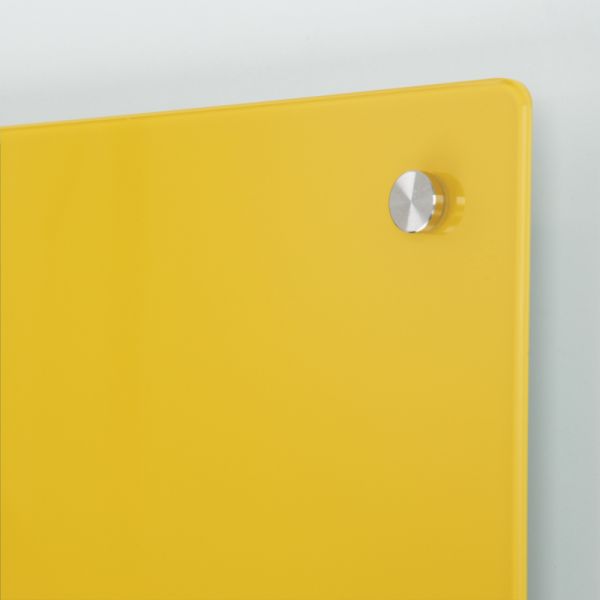 Coloured Glass Magnetic Whiteboards - Yellow - mini pic