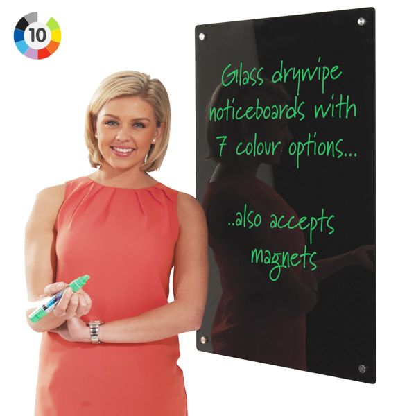 Coloured Glass Whiteboards - Available in 10 Colours