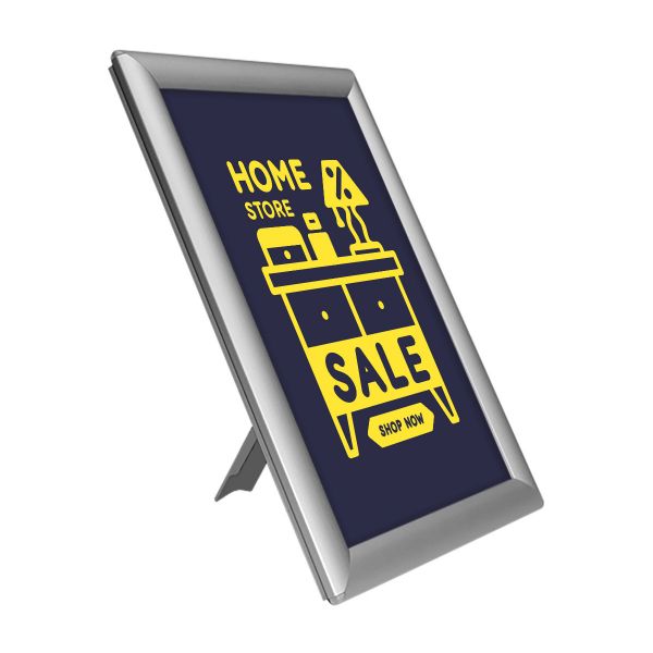 Freestanding Poster Snap Frames - Counter Stand Poster Frames - Silver