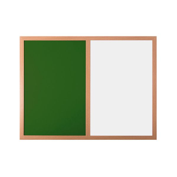 Environmentally friendly combination boards - green with beech wood effect frame