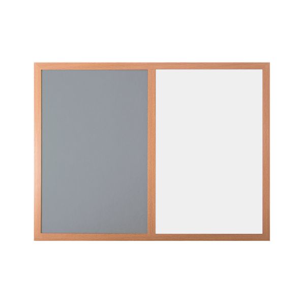 Environmentally friendly combination boards - grey with beech wood effect frame