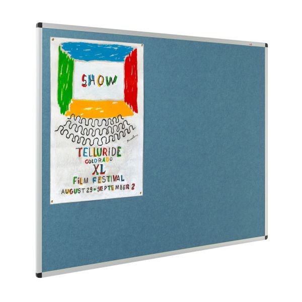 Aluminium Framed Eco-Colour® Notice Boards - Light Blue