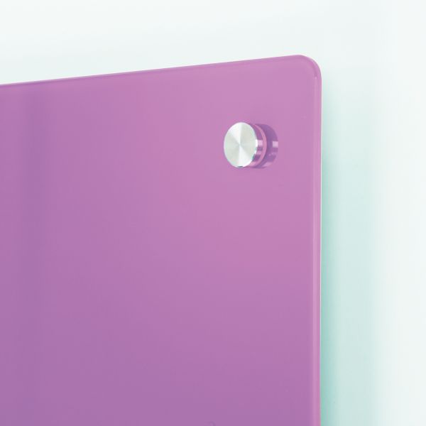 Magnetic Glass Whiteboards - Violet - Corner