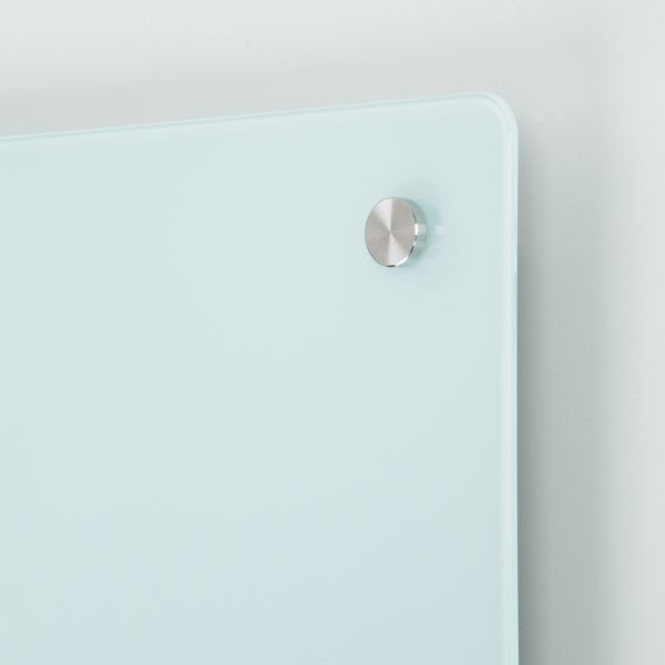 Magnetic Glass Whiteboards - White - corner