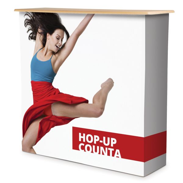Hop-Up Display Counter - with Built-in Printed Fabric Graphic