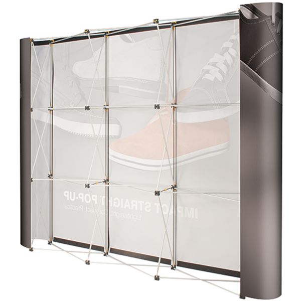 Impact Straight Bundle 3x3 - Pop-up Display Stand - back