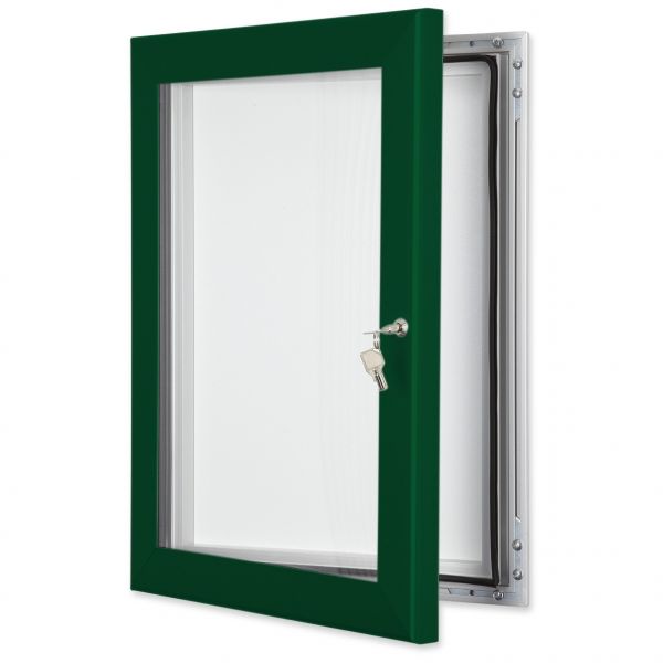 Moss Green Poster Case Magnetic Backed Notice Boards