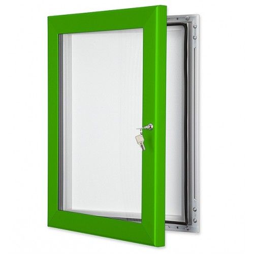 Green Poster Case Magnetic Backed Notice Boards