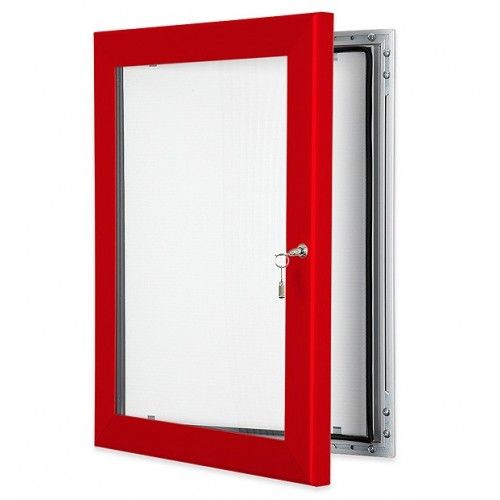 Red Outdoor Lockable Poster Cases