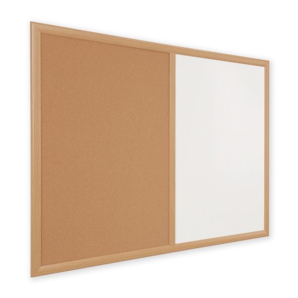 Master Combination Cork Board with Wooden Frame