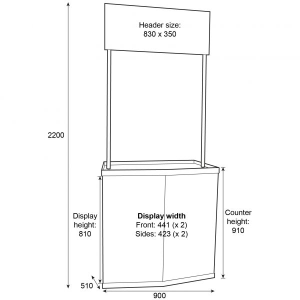 Promo Stand - Large - Dimensions