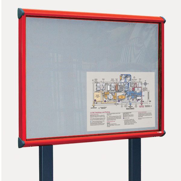 Shield® Exterior Showcase Notice Boards - with sunken posts