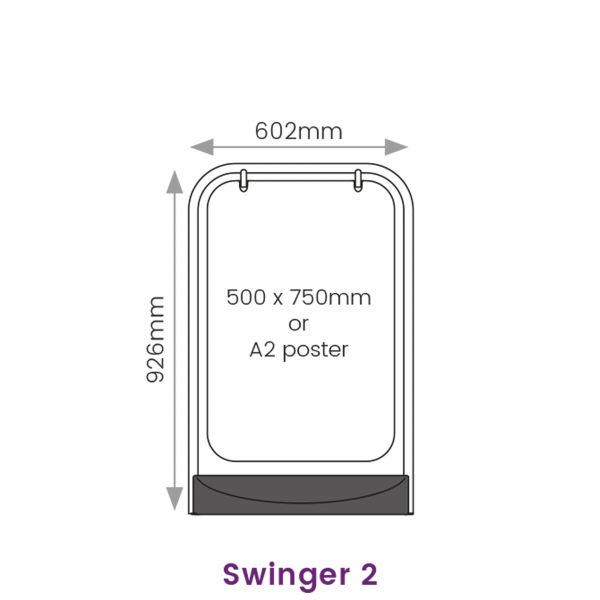 Dimensions drawing for Swinger 2