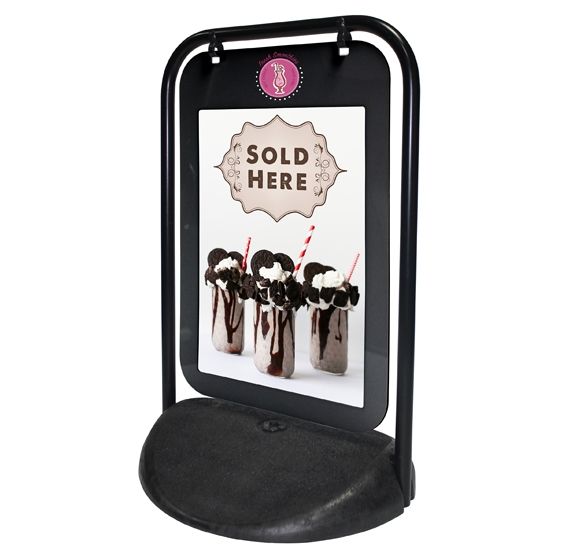 Swinger 2 (Poster Option) - Swing Board Sign - Black - with print