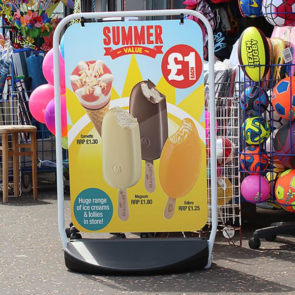 Swing Board Sign - Swinger 4000 with Printed Panel - example 1