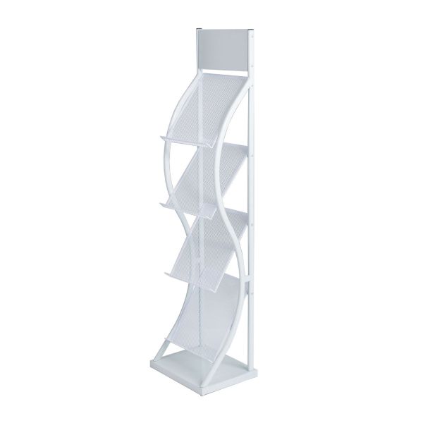 White - Wave Brochure Stands