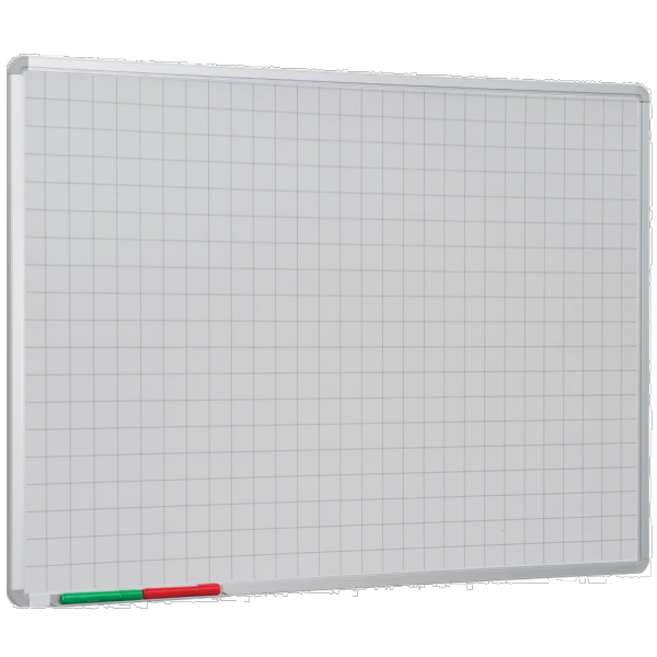 Whiteboard with Printed 50mm Square Grid
