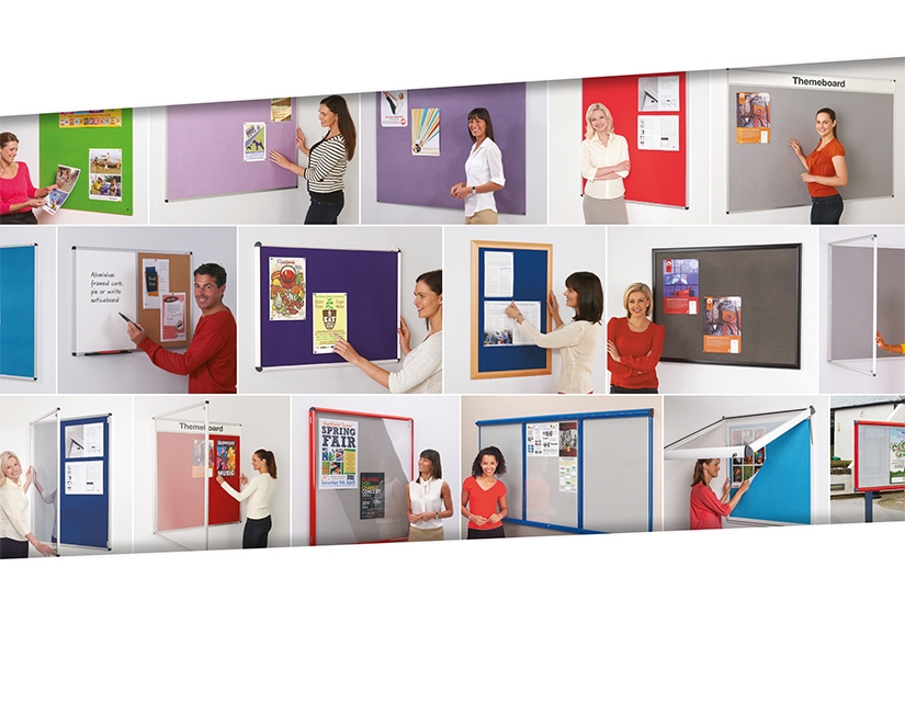 red17 montage of all types of notice boards for workplace offices and schools