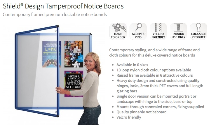 Lockable Tamperproof School Notice Boards