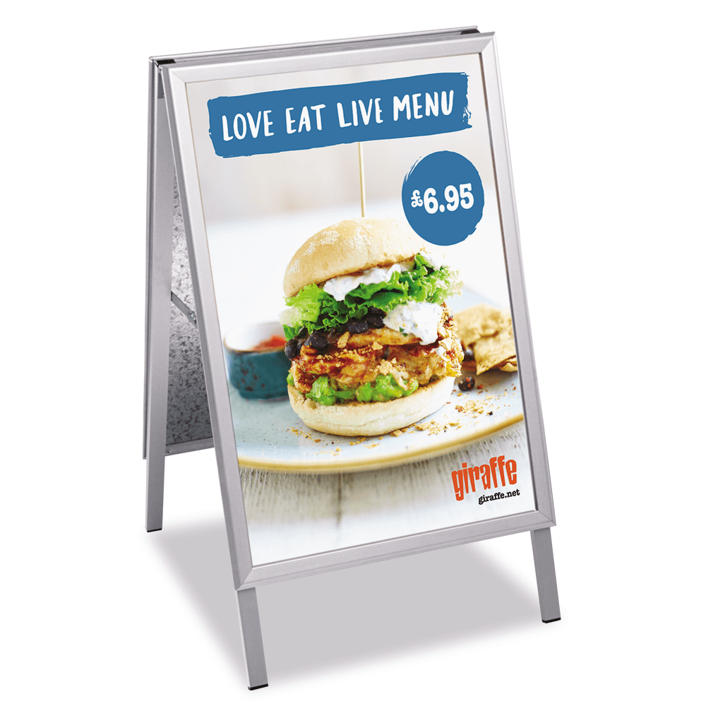 A-Boards Signs have interchangeable poster holders