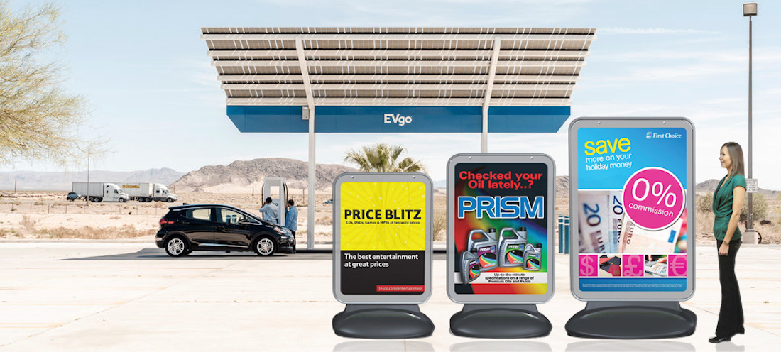 Ev Charging Forecourt Station with Sentinel Signs cropped