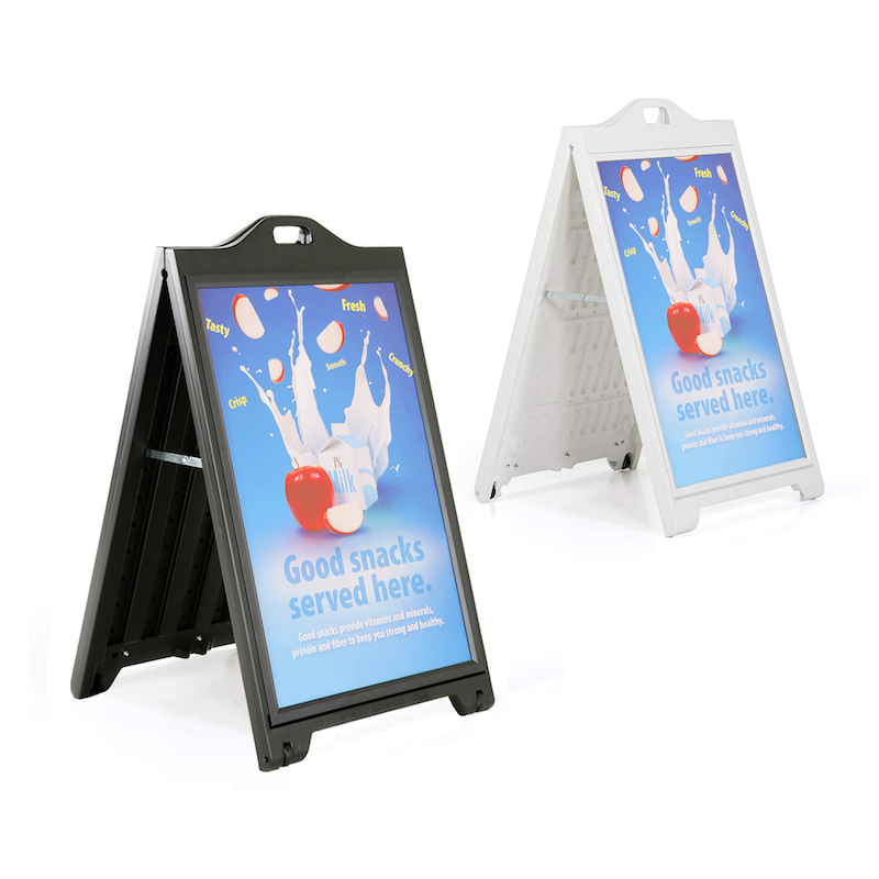 sturdy easy to use. White pavement sign,brand new boxed made by Swinger 2 